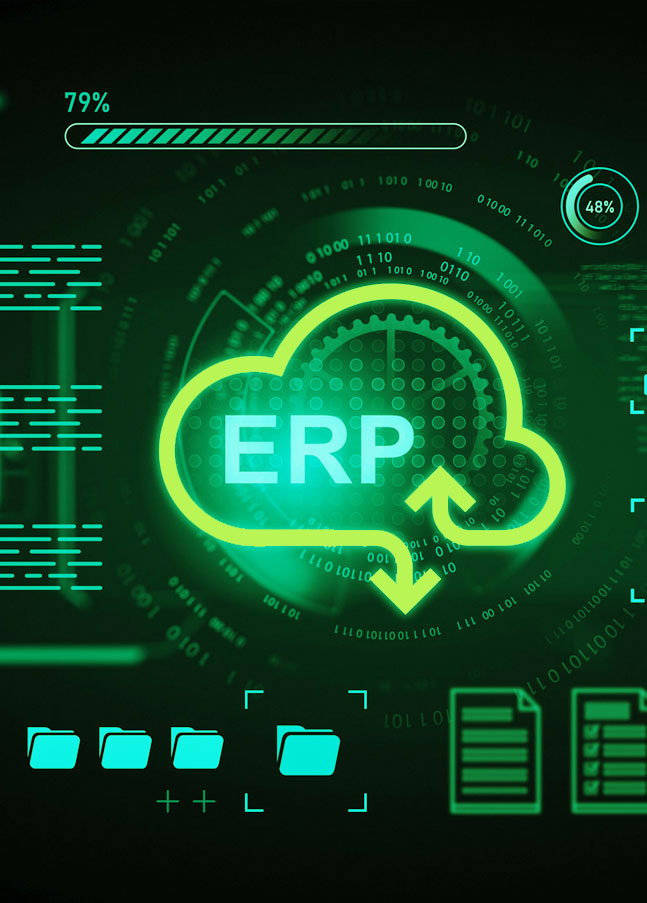 ERP-Cloud-Dashboard als Beispiel für Microsoft Dynamics 365 und GxP-konforme Systemvalidierung.