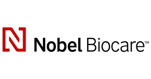 Logo von Nobel Biocare, Hersteller von Zahnimplantaten und Prothetiklösungen