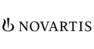 Logo von Novartis, globales Pharma- und Biotechunternehmen